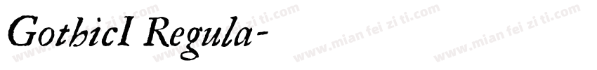 GothicI Regula字体转换